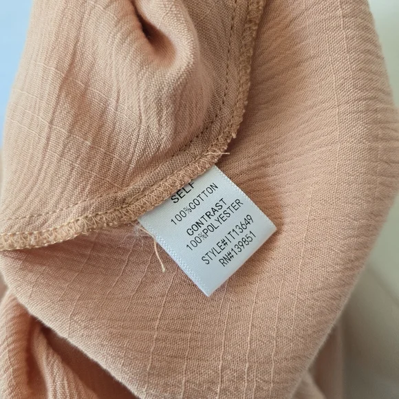 ODDY | Large | Peach Floral Lace Ruffle Babydoll Top - Picture 7 of 9